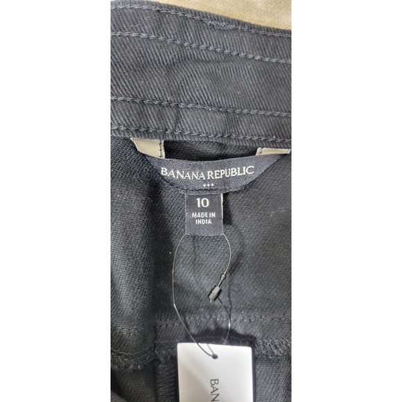 Banana Republic Women's Twill Utility Mini Skirt Black Cotton Size 10 Pocket NWT - Picture 6 of 14